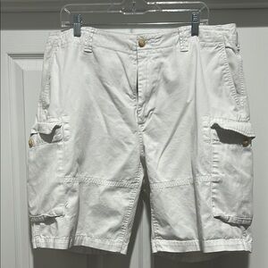 Polo by Ralph Lauren White Cargo Shorts Relaxed Fit